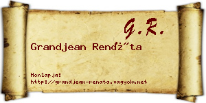 Grandjean Renáta névjegykártya
